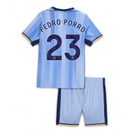 Maglia Calcio Tottenham Hotspur Pedro Porro #23 Seconda Divisa Bambino 2024-25 Manica Corta (+ pantaloncini)